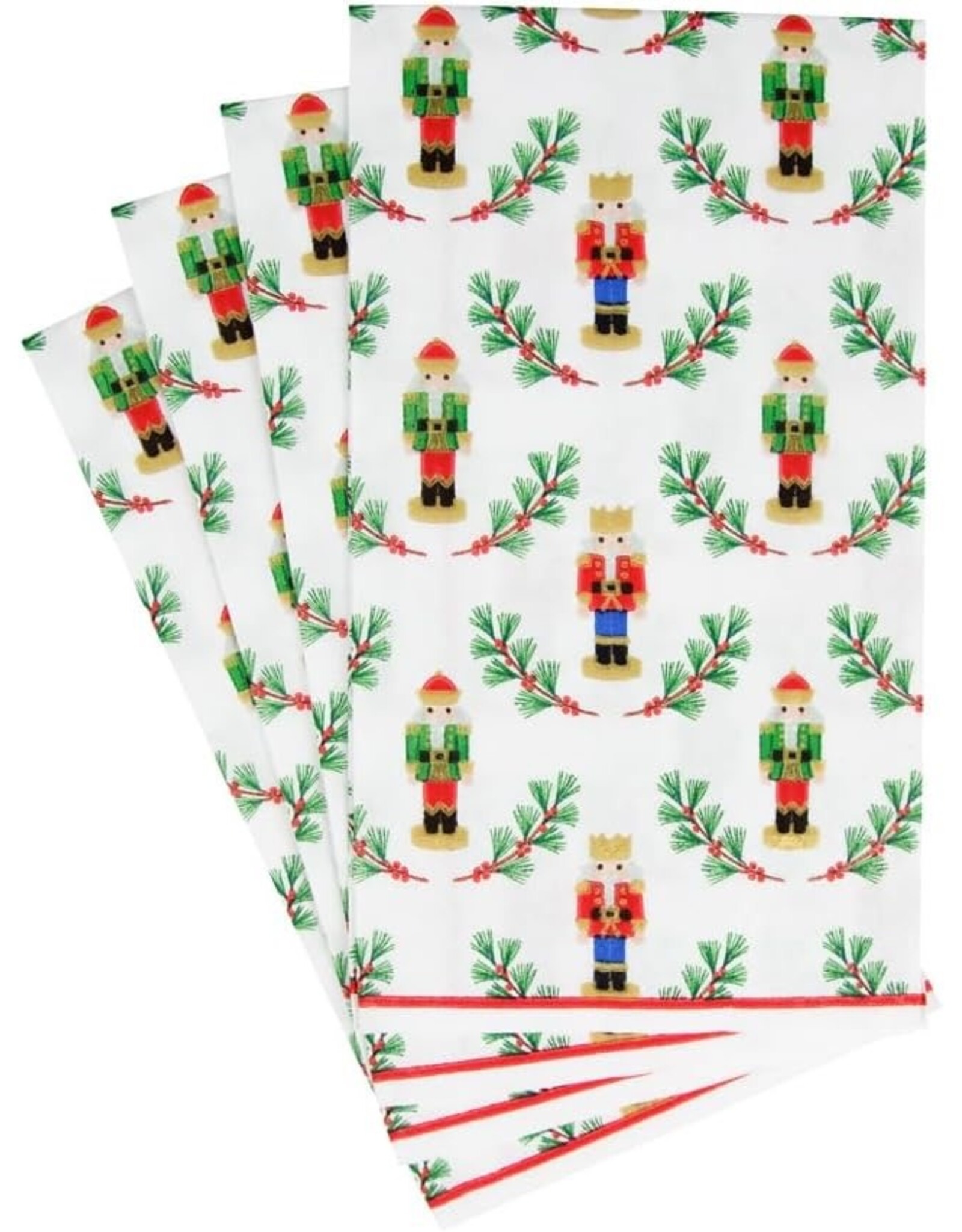 Caspari Christmas  Guest Towel Napkins 15pk Little Nutcracker