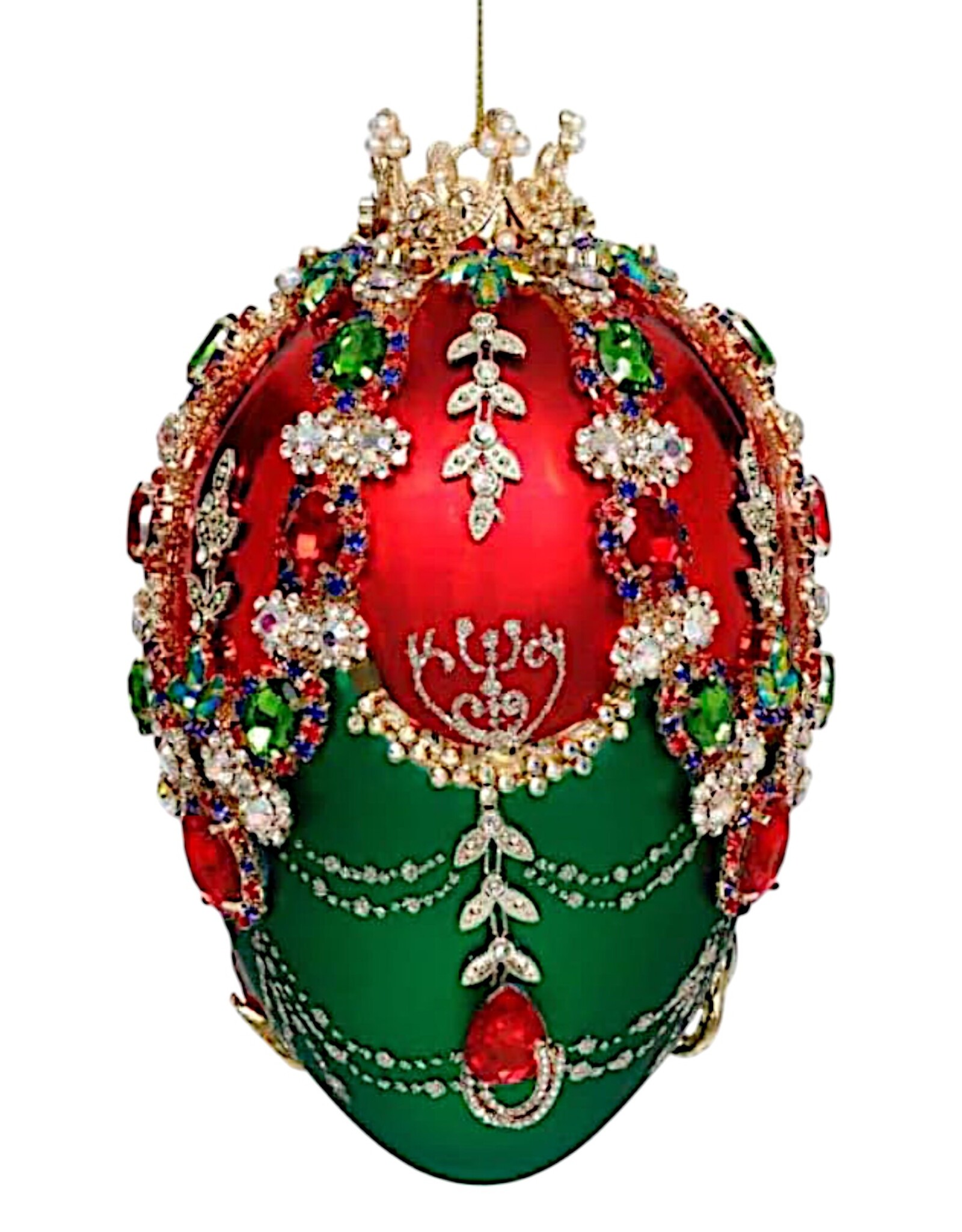 Kings Jewel Faberge Egg Ornament 7 Inch