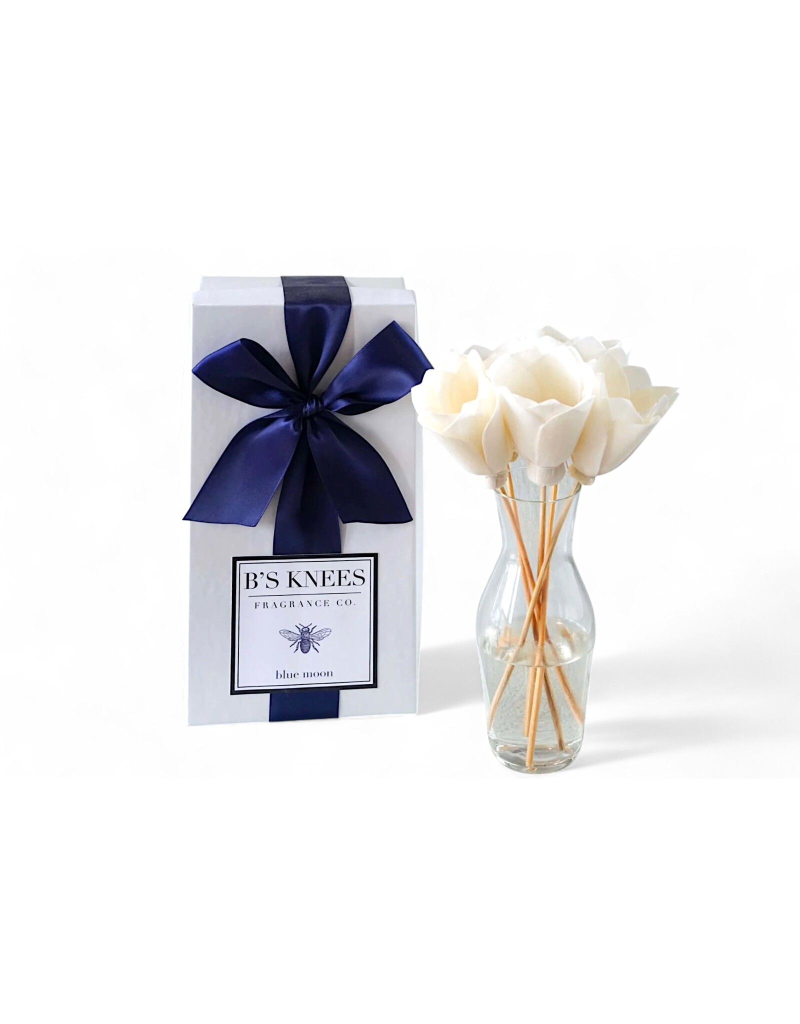 B's Knees Fragrance Diffusers Flower Reed Diffuser | Blue Moon Scent