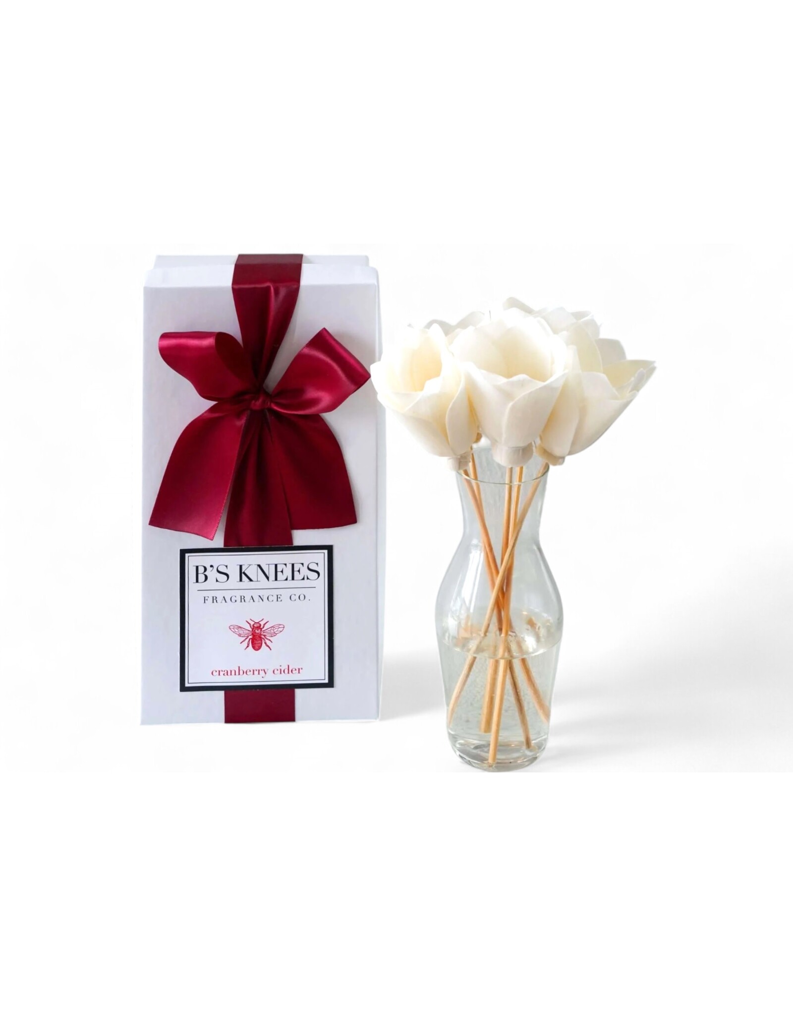 B's Knees Fragrance Diffusers Flower Reed Diffuser | Cranberry Cider Scent