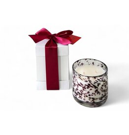 B's Knees Fragrance Candles 2 Wick Purple Tortoise Glass | Cranberry Cider Scent