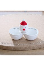 Mud Pie Double Dip Snack Bowl Server W Base For Light Up Sitters