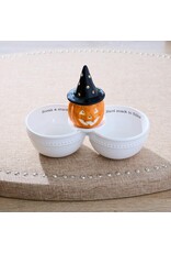 Mud Pie Double Dip Snack Bowl Server W Base For Light Up Sitters