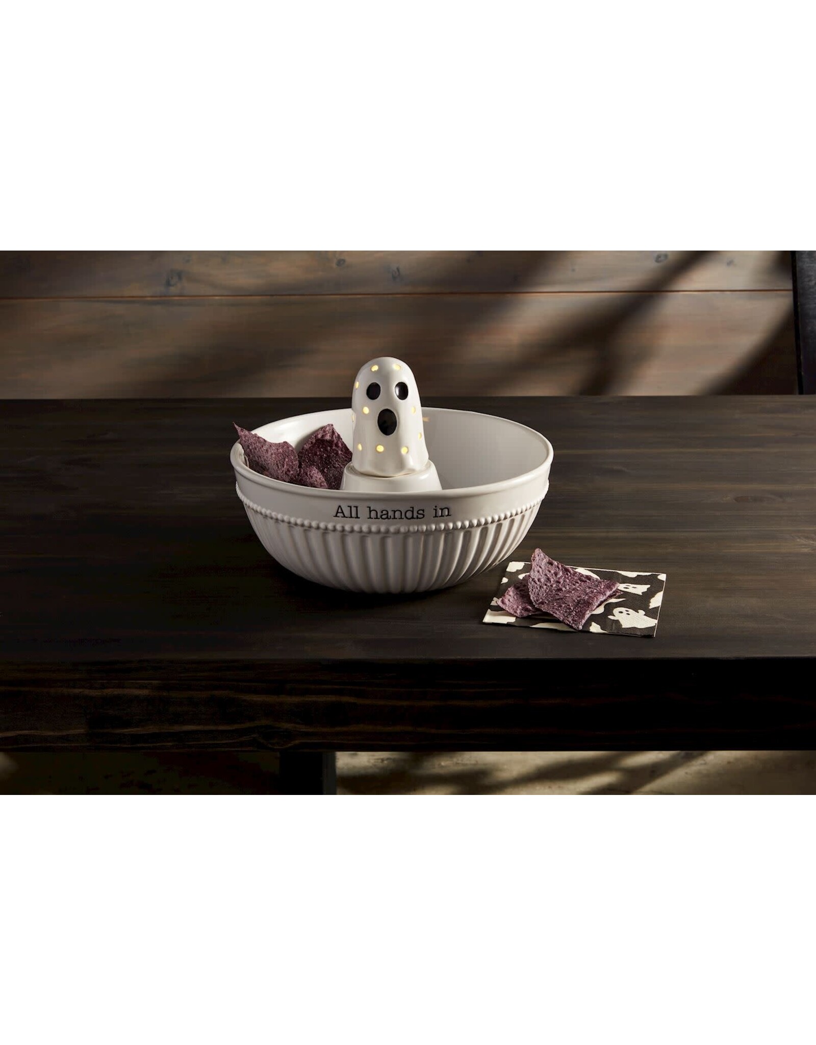 Mud Pie All Hands In Accessories Serving Bowl W Base For Light Up Sitters