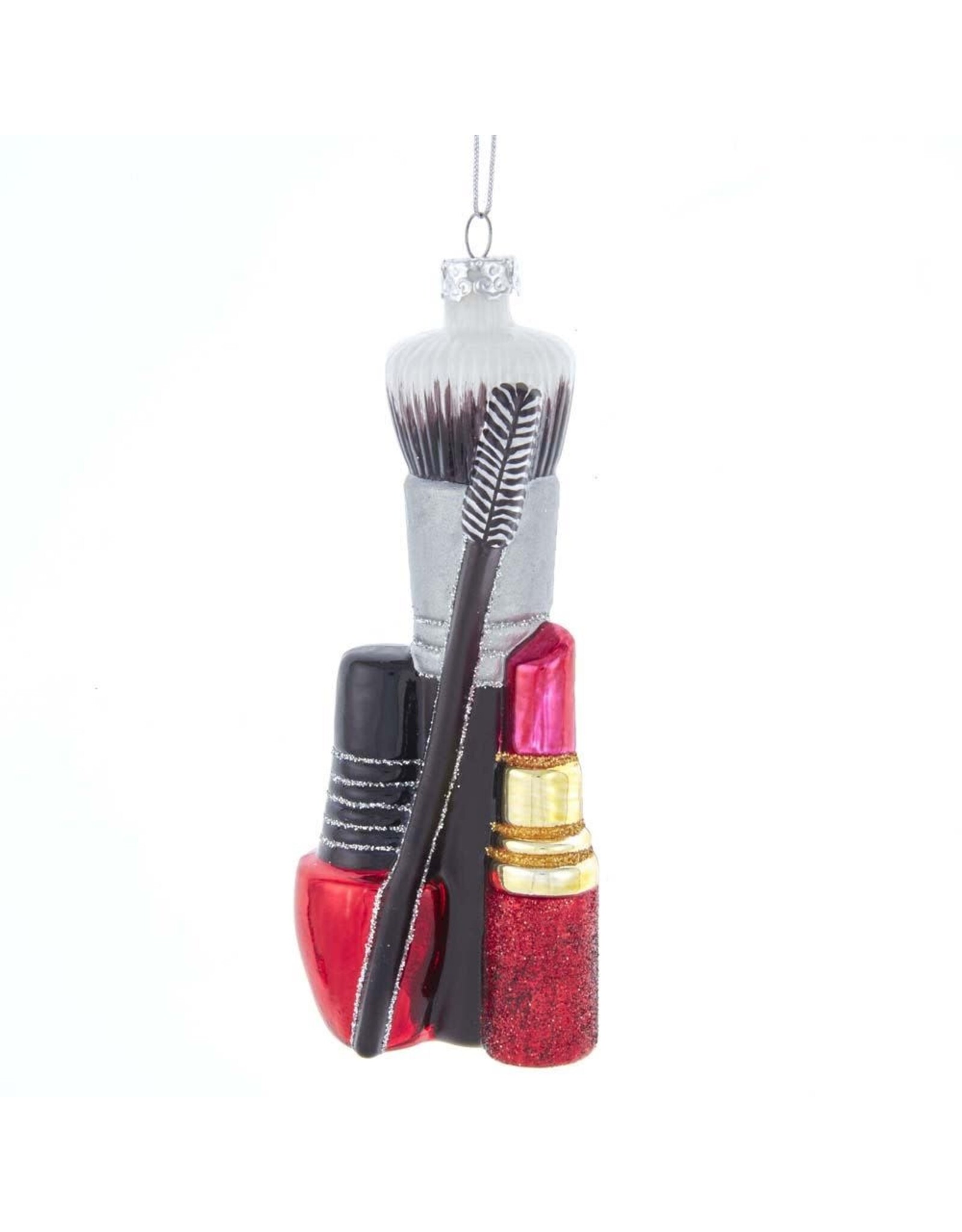 Kurt Adler Make-Up Lip Stick Nail Polish Glass Nobel Gems Ornament