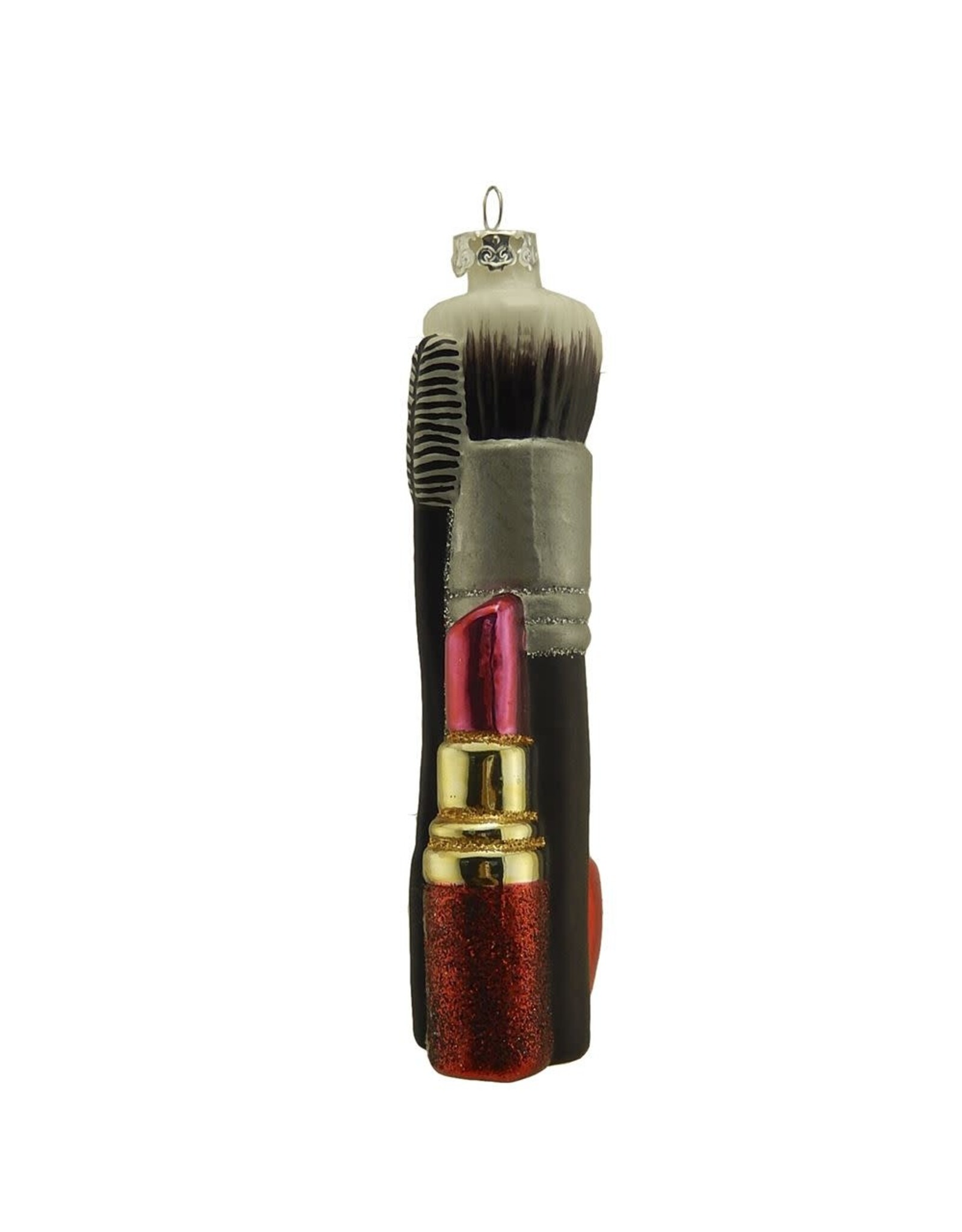 Kurt Adler Make-Up Lip Stick Nail Polish Glass Nobel Gems Ornament