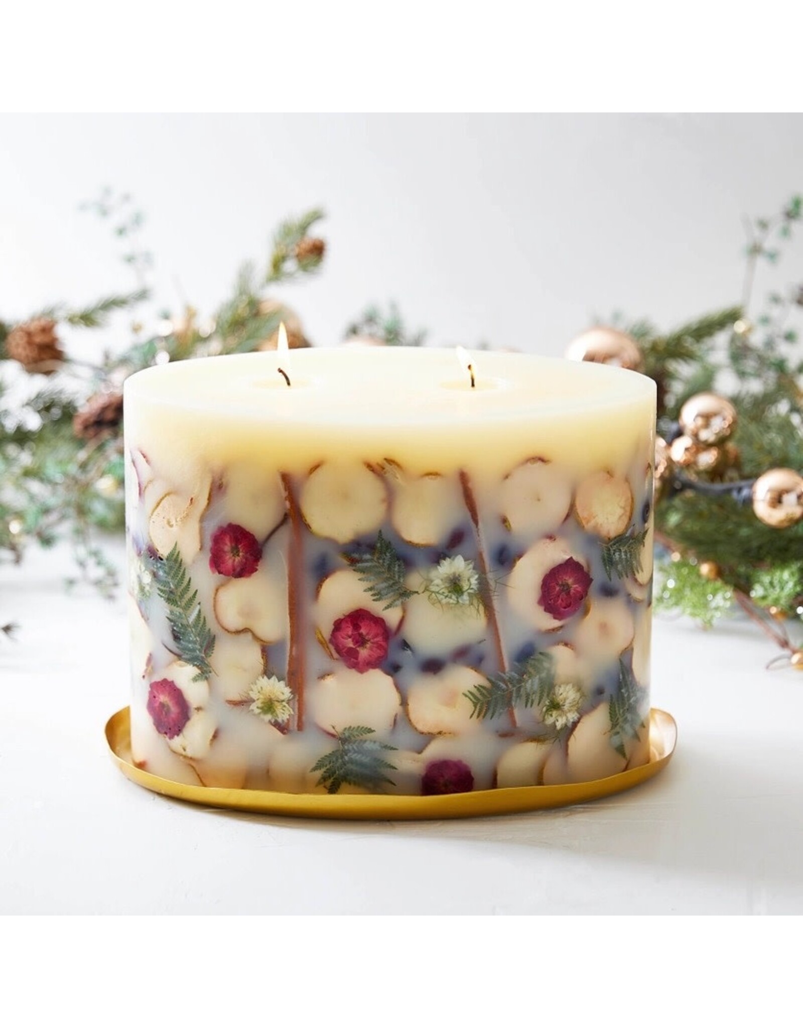 Rosy Rings Spicy Apple Oval Botanical Candle 12x7x9