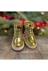 Kurt Adler TRUMP Gold Sneakers Christmas Ornament 3 Inch Resin