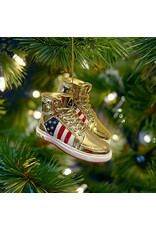 Kurt Adler TRUMP Gold Sneakers Christmas Ornament 3 Inch Resin