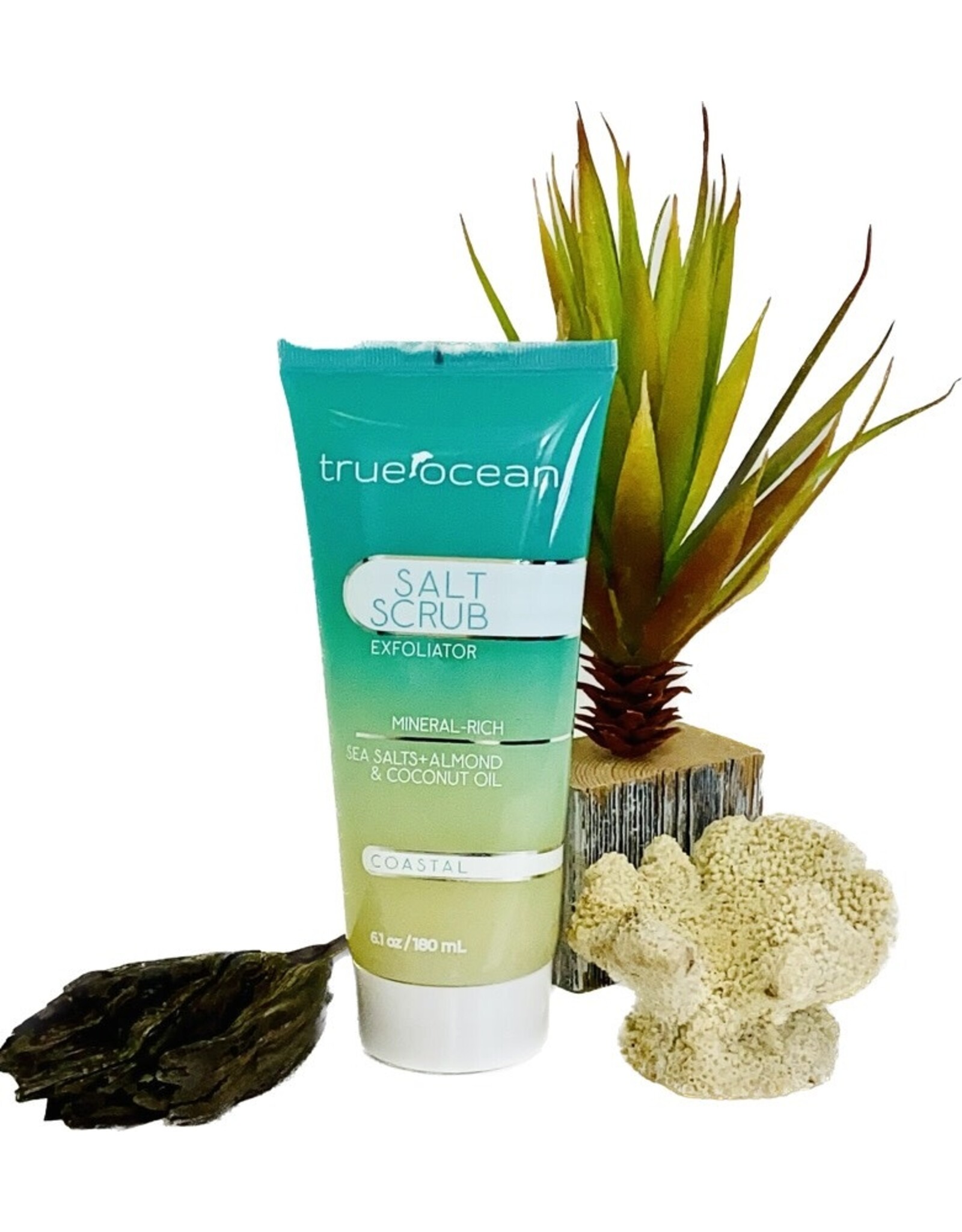True Ocean Salt Scrub 6 Oz. Exfoliator | Coastal Fragrance