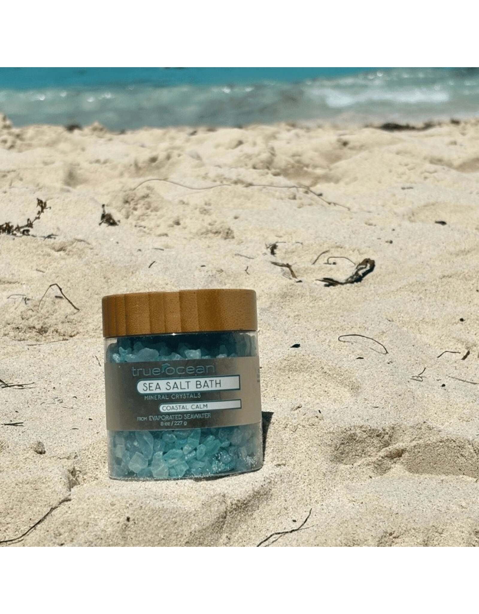 True Ocean Sea Salt Mineral Bath Crystals 8 Oz | Coastal Fragrance