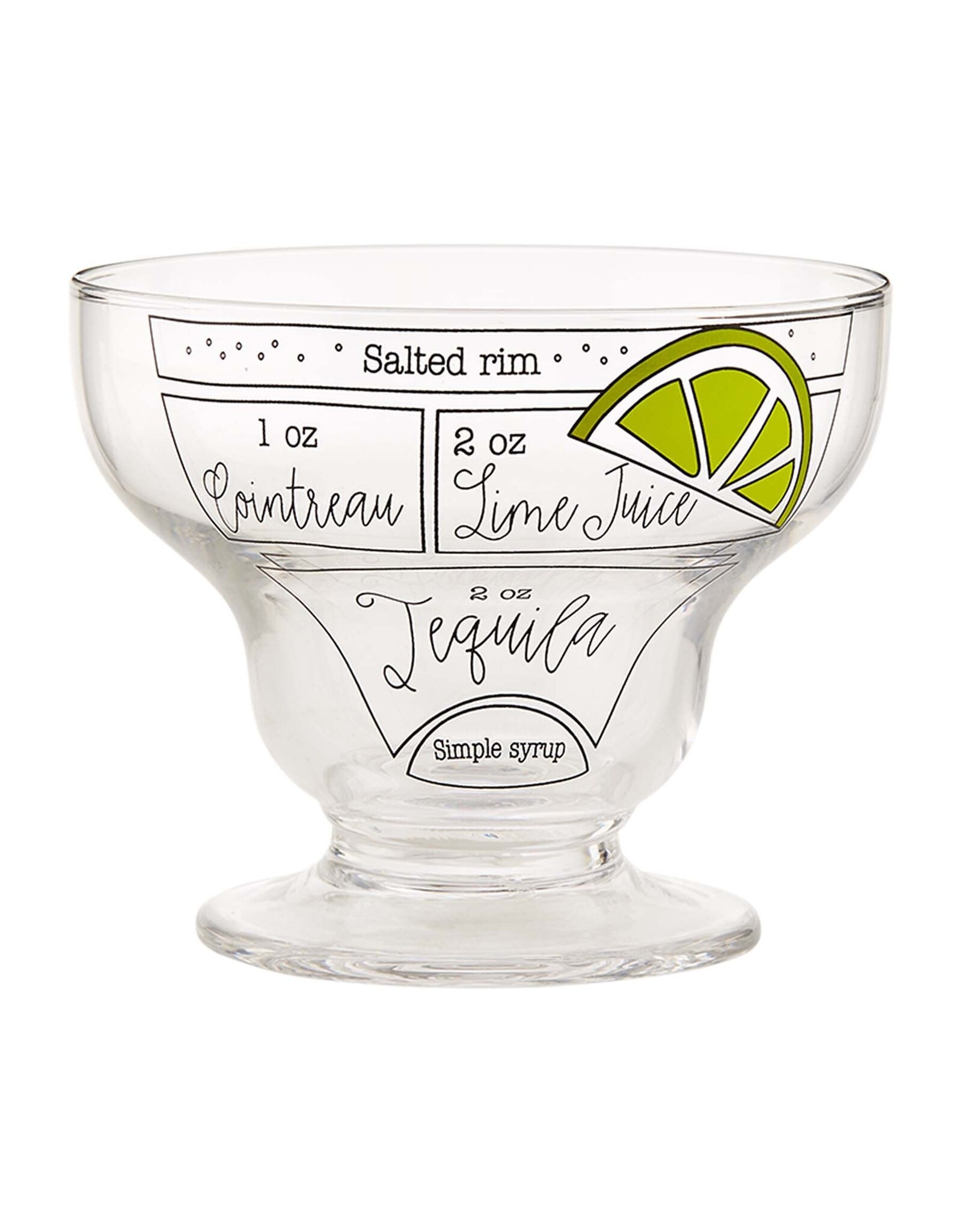 Mud Pie Margarita Recipe Glass | 1 Ct Single