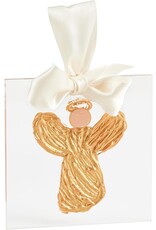 Mud Pie Gold Angel on Acrylic Ornament 4x4 Inch