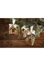 Mud Pie Gold Angel on Acrylic Ornament 4x4 Inch