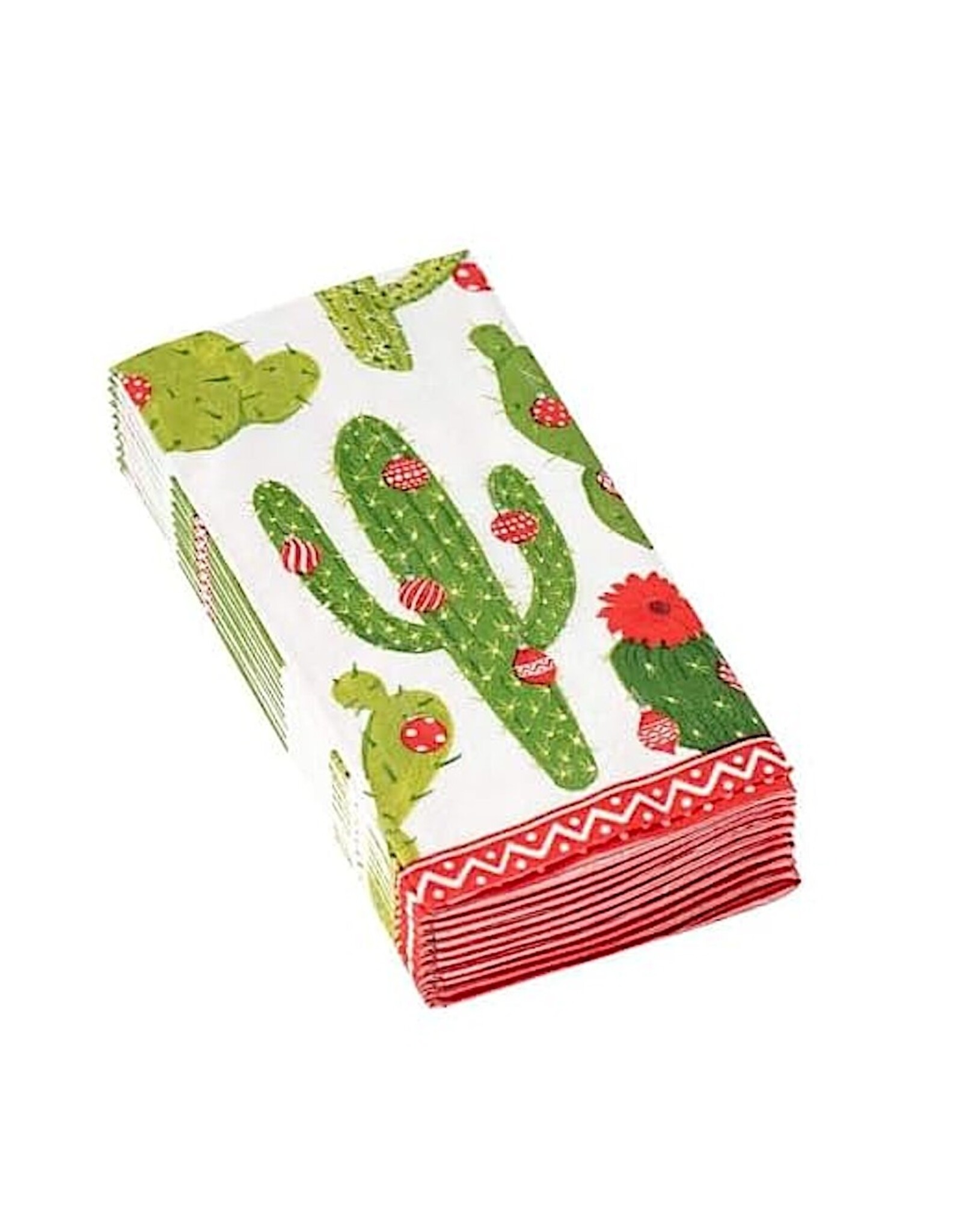 Caspari Paper Facial Tissues 10 Hankies Christmas Cactus
