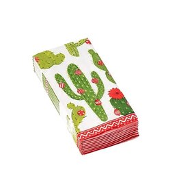 Caspari Paper Facial Tissues 10 Hankies Christmas Cactus