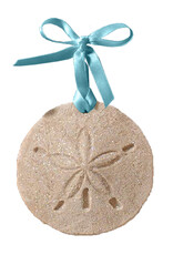 DIGS-N-GIFTS Sand Dollar Beach Sand Christmas Ornament