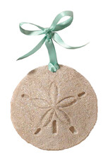 DIGS-N-GIFTS Sand Dollar Beach Sand Christmas Ornament