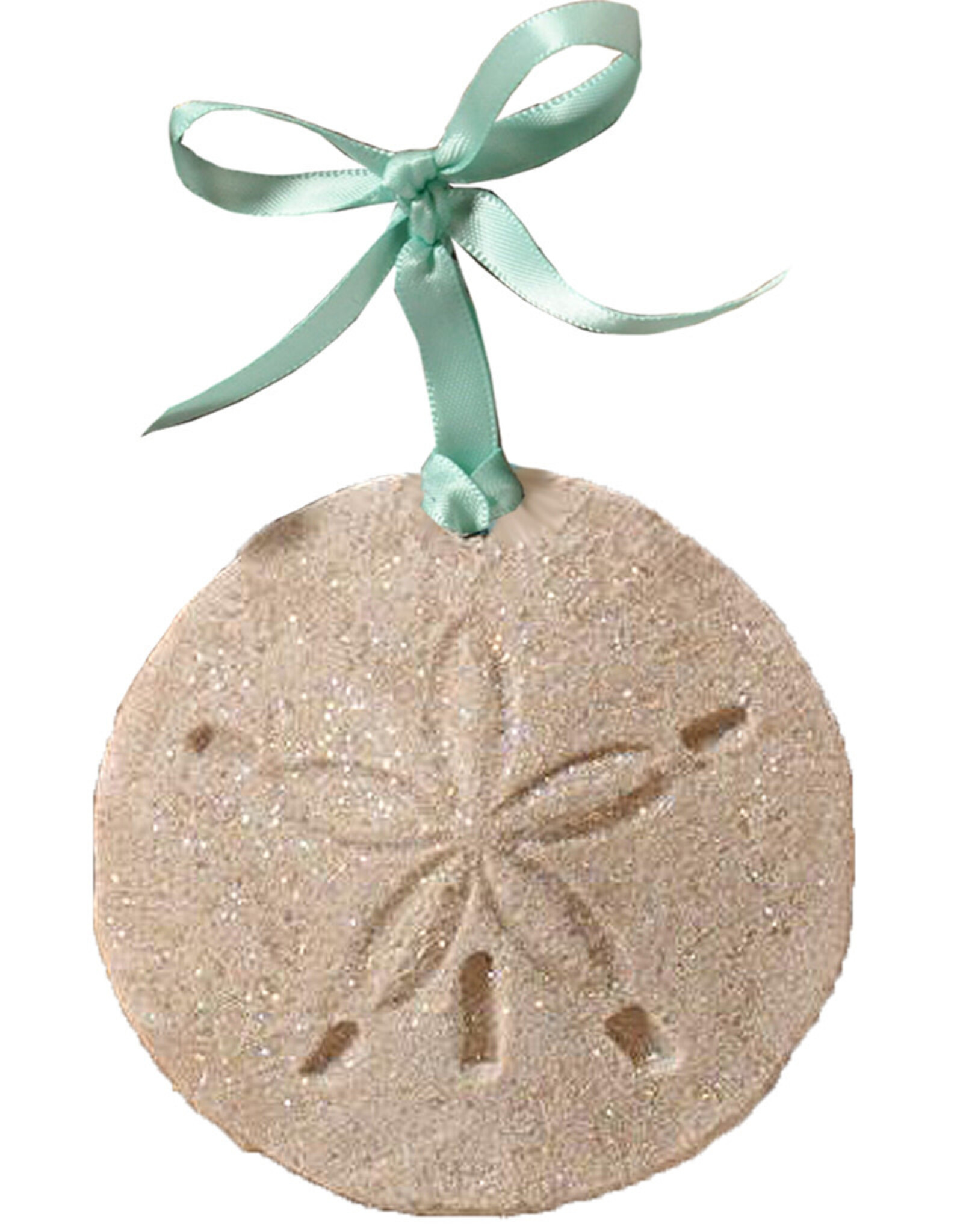 DIGS-N-GIFTS Sand Dollar Beach Sand Christmas Ornament