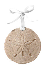 DIGS-N-GIFTS Sand Dollar Beach Sand Christmas Ornament
