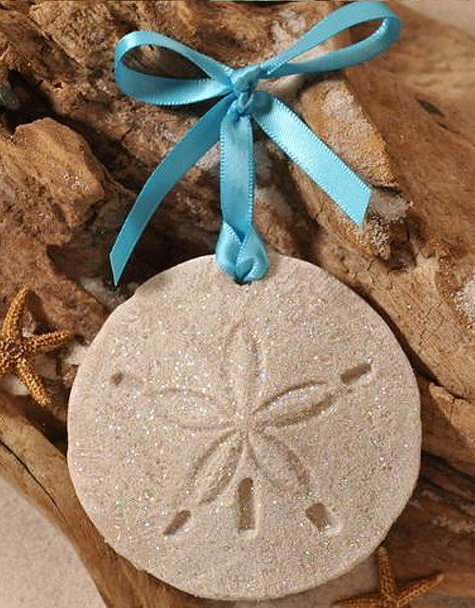 DIGS-N-GIFTS Sand Dollar Beach Sand Christmas Ornament