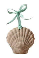 DIGS-N-GIFTS Scallop Sand Christmas Ornament