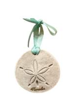 DIGS-N-GIFTS Florida Souvenir Sand Dollar Sand Christmas Ornament