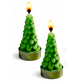 Mud Pie Christmas Figural Tea-Light Candles Set | Christmas Trees