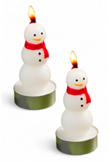 Mud Pie Christmas Figural Tea-Light Candles Set | Snowman