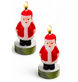 Mud Pie Christmas Figural Tea-Light Candles Set | Santa Claus