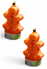 Mud Pie Christmas Figural Tea-Light Candles Set | Gingerbread Men