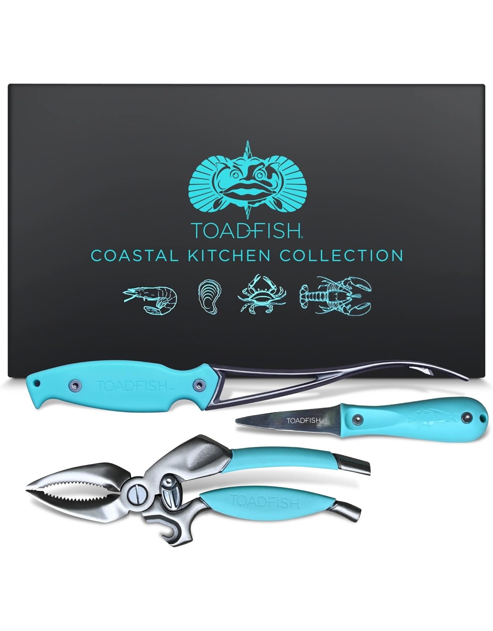 Toadfish Outfitters Gift Set Crab Cracker Shrimp Deveiner Oyster Knife