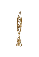 Kurt Adler Unlit Gold Glittered Treetop 12 Inch 6 Point Tree Topper