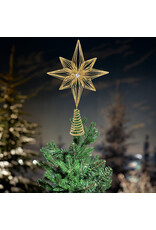 Kurt Adler Unlit Gold Glittered Treetop 12 Inch 6 Point Tree Topper