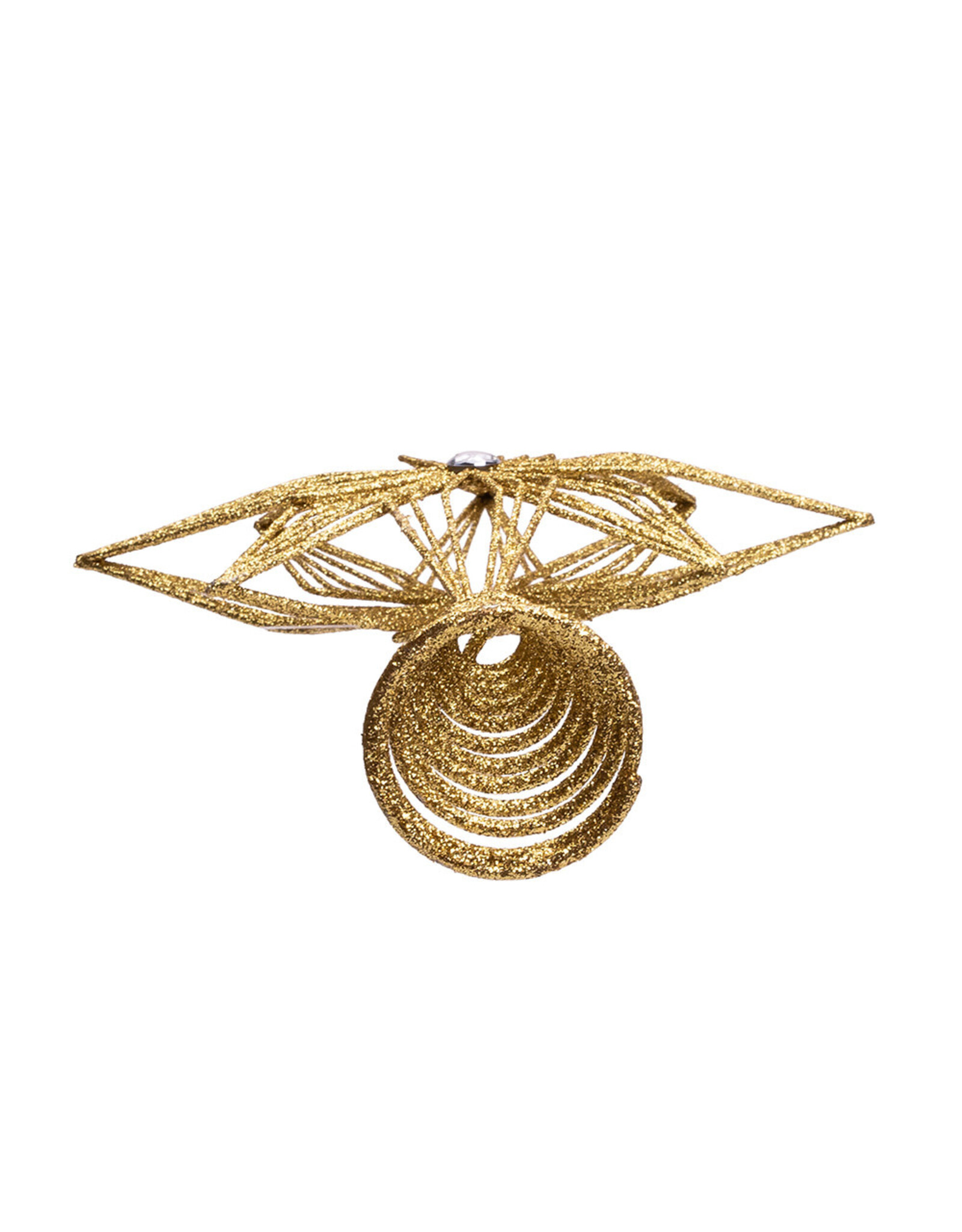 Kurt Adler Unlit Gold Glittered Treetop 12 Inch 6 Point Tree Topper