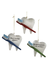 Kurt Adler Dentist Teeth Christmas Ornament For Dentist Set of 3