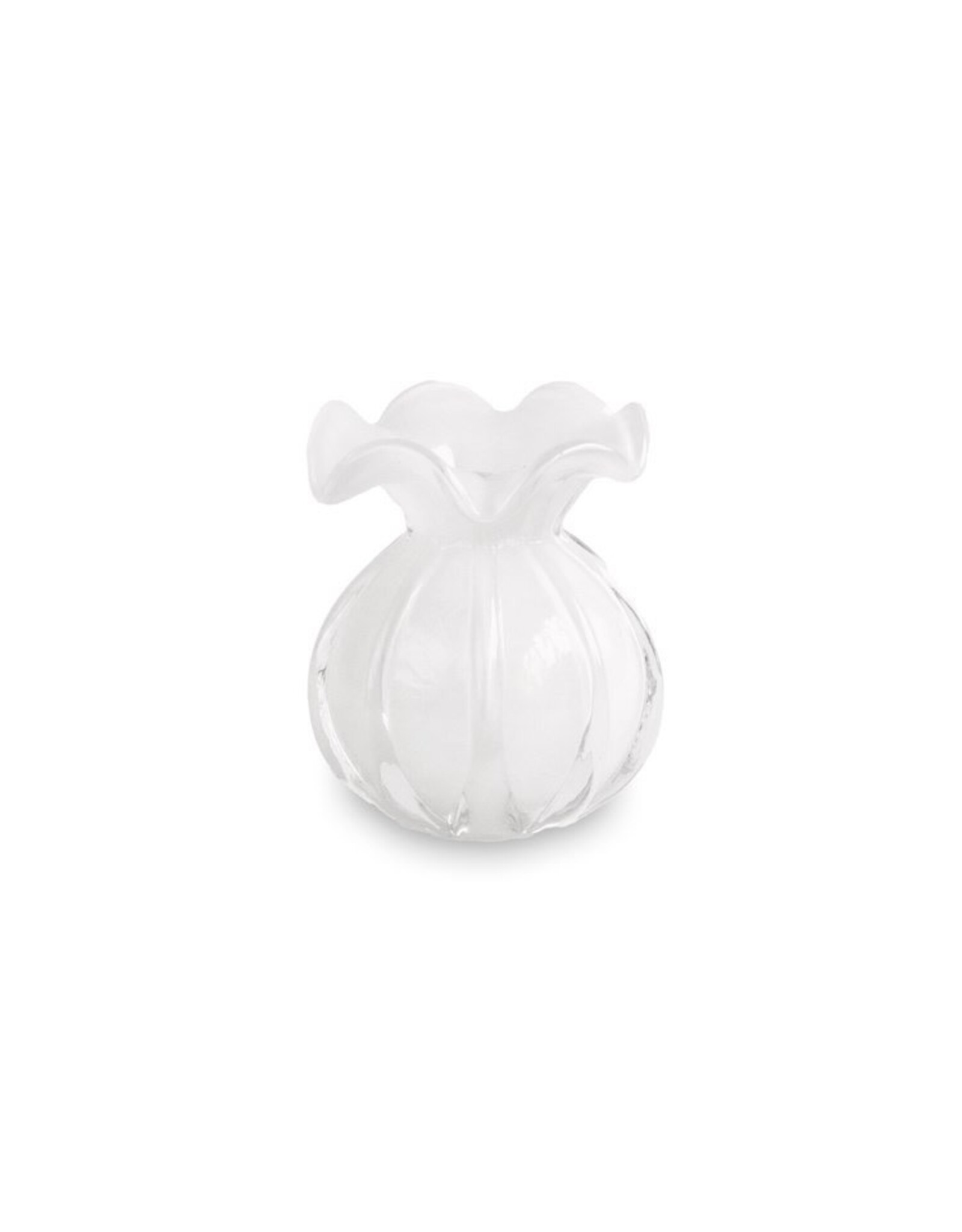 Beatriz Ball VENTO GLASS Small Round Bud Vase | White