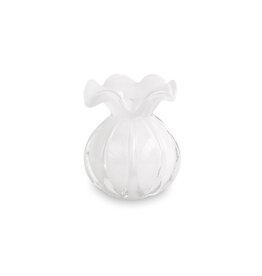 Beatriz Ball VENTO GLASS Small Round Bud Vase | White