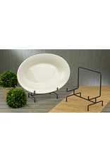 Tripar International Large Black Metal Bowl and Platter Stand