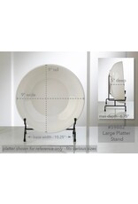 Tripar International Large Black Metal Bowl and Platter Stand