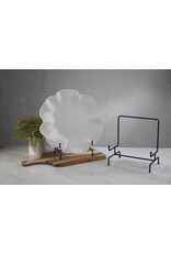 Tripar International Large Black Metal Bowl and Platter Stand