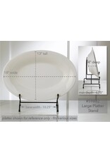 Tripar International Large Black Metal Bowl and Platter Stand