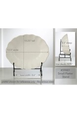 Tripar International Small Black Metal Decorative Bowl and Platter Stand