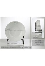 Tripar International Small Black Metal Decorative Bowl and Platter Stand