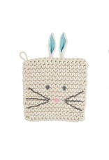 Mud Pie Easter Trivets |  Blue Bunny Crochet Trivet Pot Holder