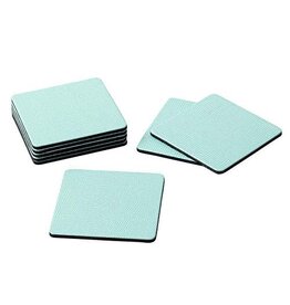 Caspari Coasters Set 8 Felt Backed Robins Egg Blue Lizard Texture