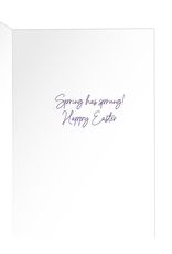 Caspari Easter Cards Bunny Field Single Greeting Card