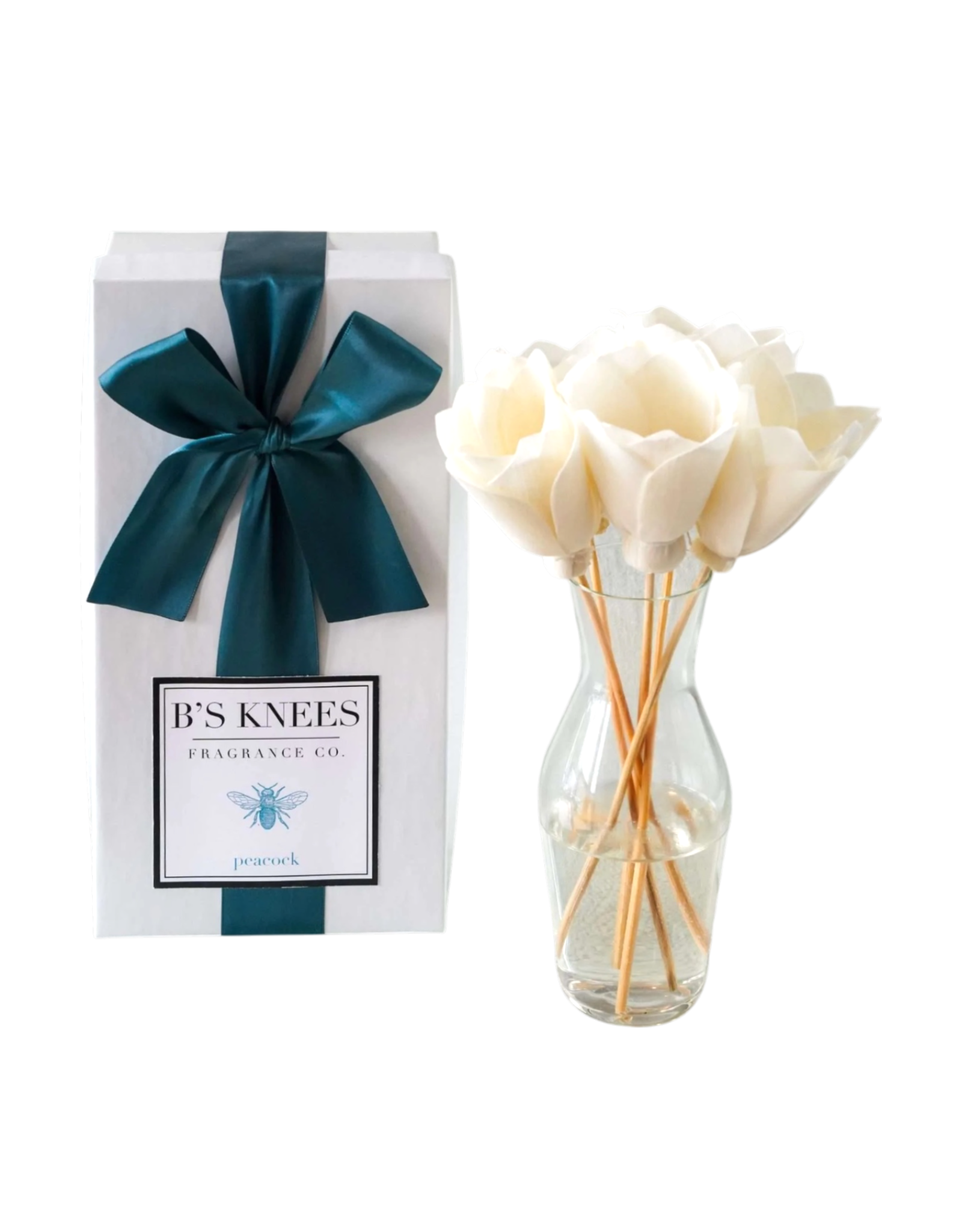 B's Knees Fragrance Diffusers Flower Reed Diffuser | PEACOCK Scent