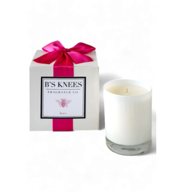 B's Knees Fragrance Candles 1 Wick White Glass | LOVE Scent