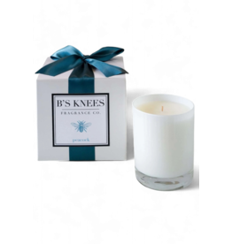 B's Knees Fragrance Candles 1 Wick White Glass | PEACOCK Scent